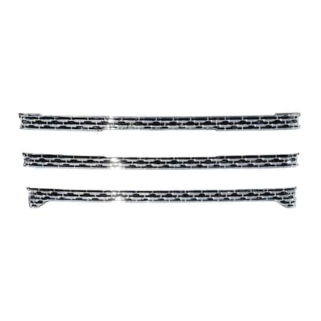 Coast2Coast Grill Overlay, Mesh OEM Look, Chrome Plated, Chrome, ABS Plastic IWCGI173